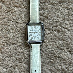 Anne Klein women’s vintage white/silver adjustable watch‎